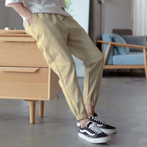 Title 4, Mens Summer Casual Pants Cotton Linen Trousers...