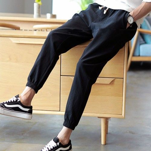 Title 5, Mens Summer Casual Pants Cotton Linen Trousers...