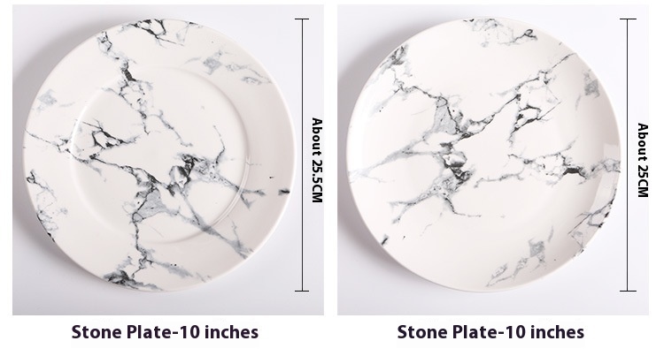 Title 3, Ceramic Plate Household Marbling Plate Dish