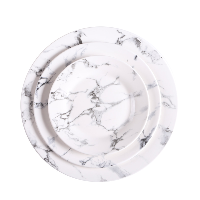 Title 8, Ceramic Plate Household Marbling Plate Dish