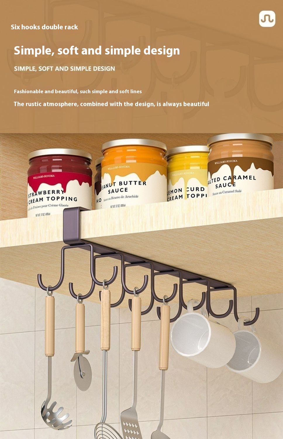 Title 5, Creative Kitchen Cabinet Hanging Iron Hook