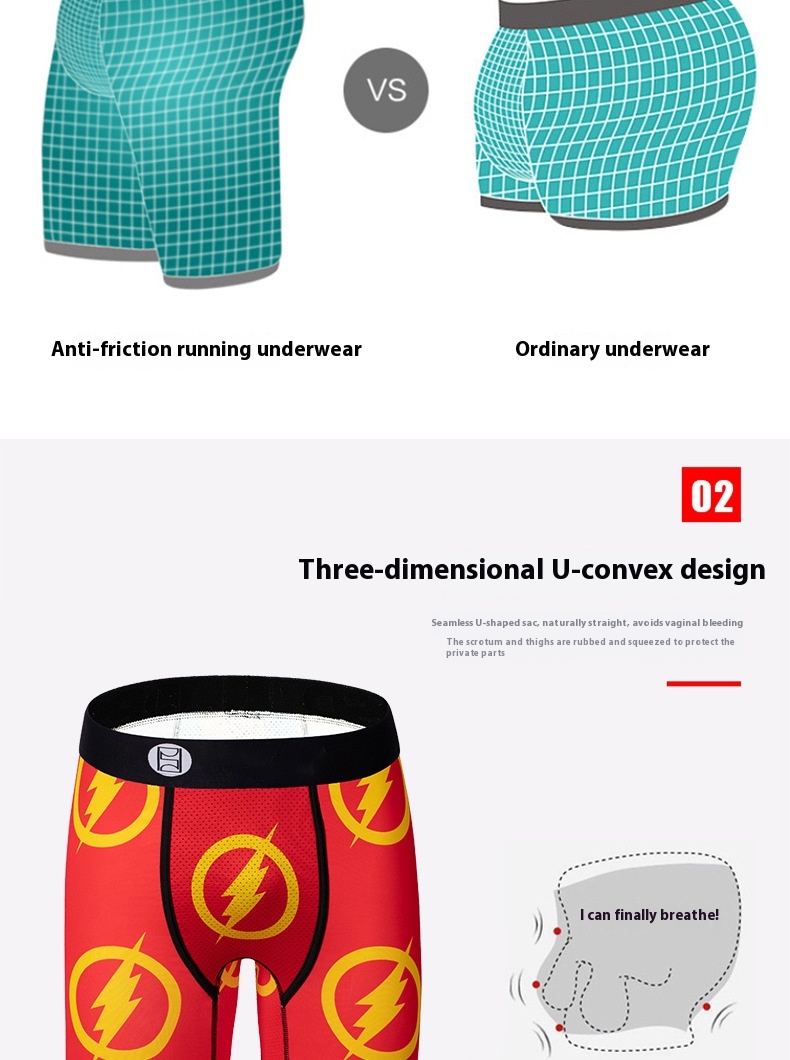 Title 7, Cartoon Printed Boys Boxers Mens Sports Underw...