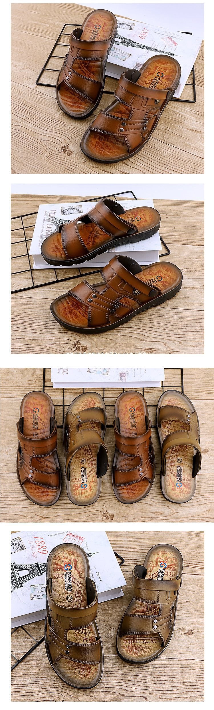 Title 5, Koreaanse strand sandalen voor heren, ademend e...