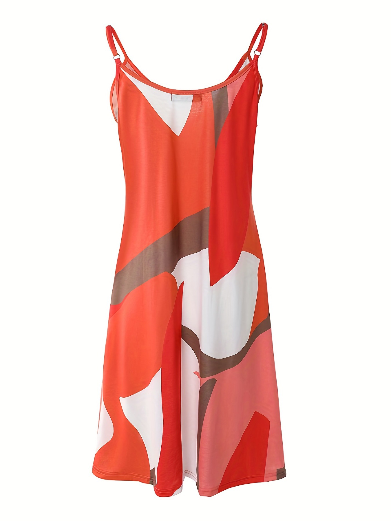 Title 3, Printed V-neck Sling Dress Women