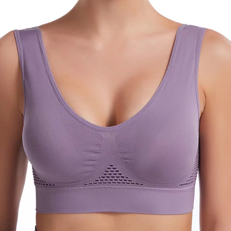 Title 2, Mesh Hollow-out Breathable Hole Sports Bra Cros...