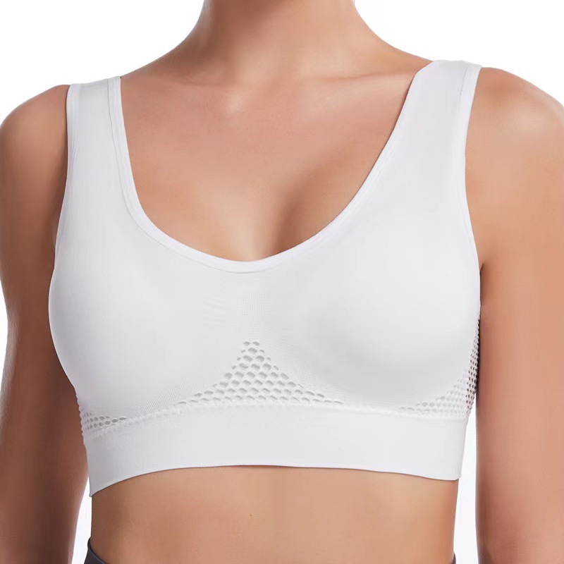 Title 7, Mesh Hollow-out Breathable Hole Sports Bra Cros...