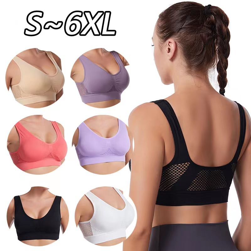 Title 12, Mesh Hollow-out Breathable Hole Sports Bra Cros...