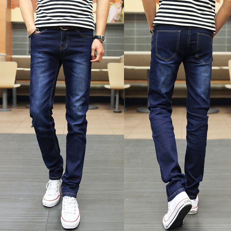 Title 1, Calça Jeans Stretch Pés Slim Masculino