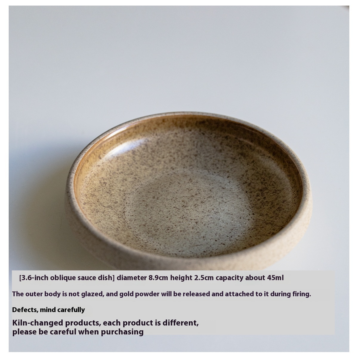 Title 2, Pottery Clay Sauce Dish Unglazed High Temperatu...