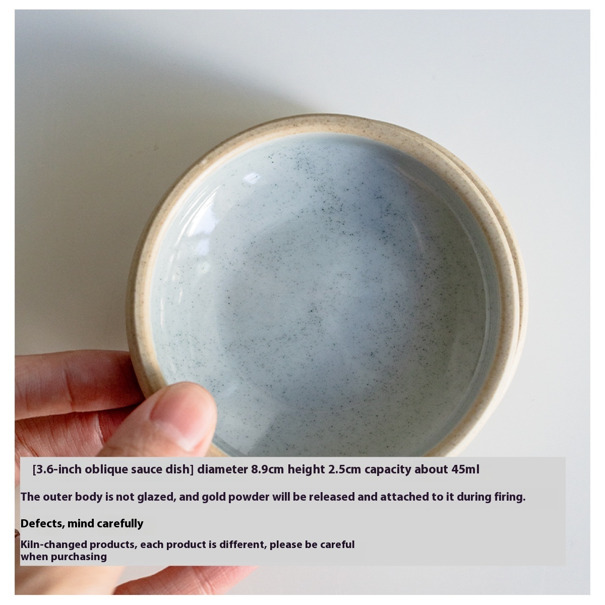 Title 4, Pottery Clay Sauce Dish Unglazed High Temperatu...