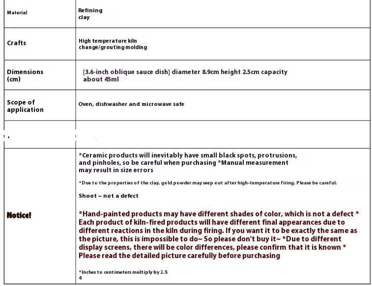 Title 7, Pottery Clay Sauce Dish Unglazed High Temperatu...