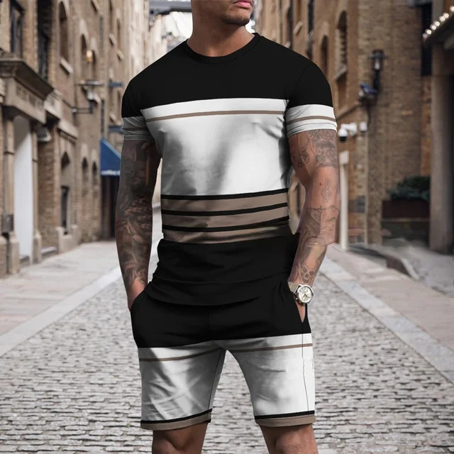 Title 2, Pu Shuai Mens Short Sleeve Round Neck Casual M...