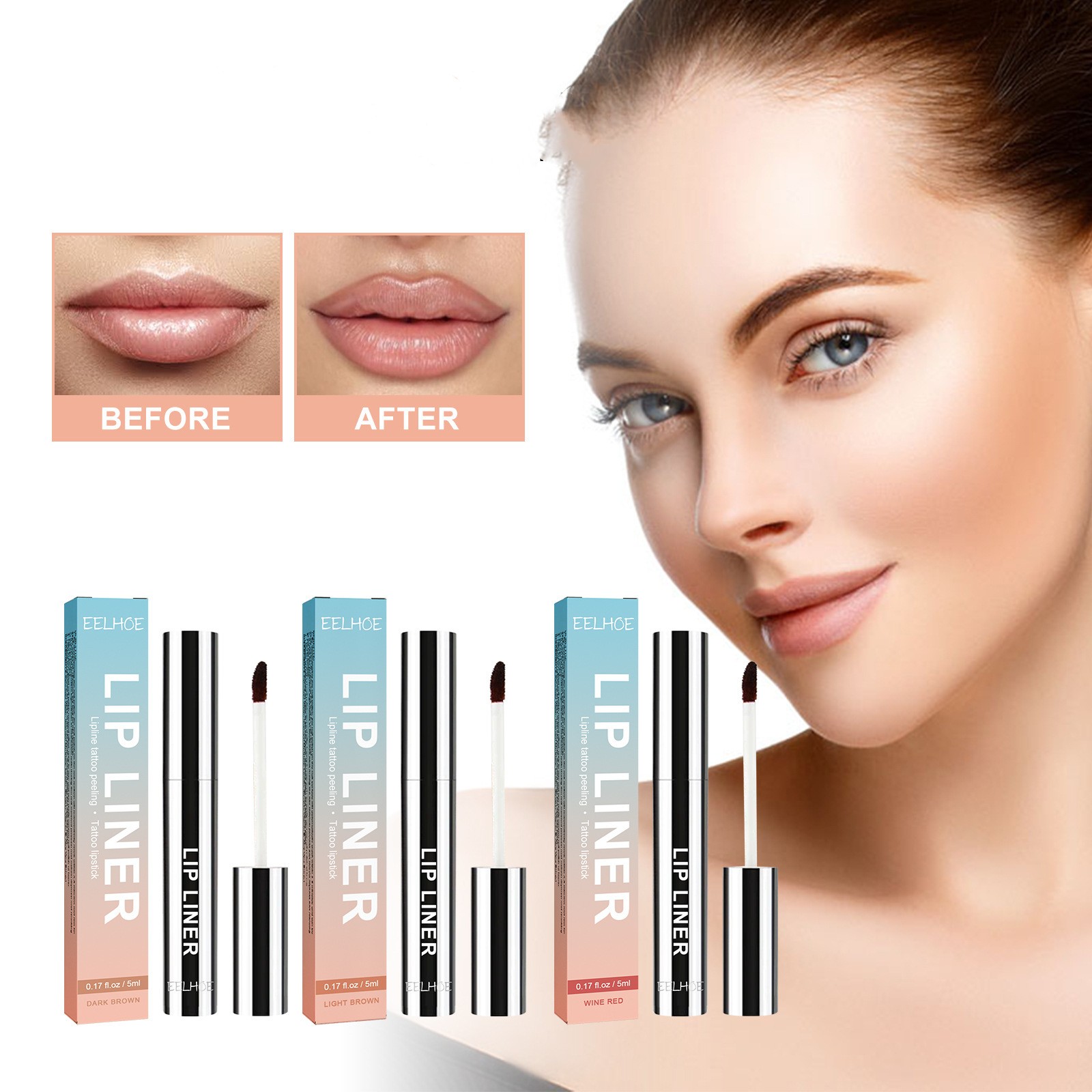 Title 1, Stripping Lip Liner Outline Waterproof Dudak Ka...