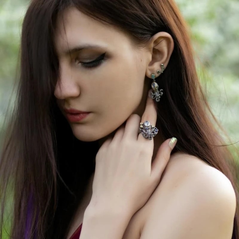 bague-pieuvre-argent-steampunk