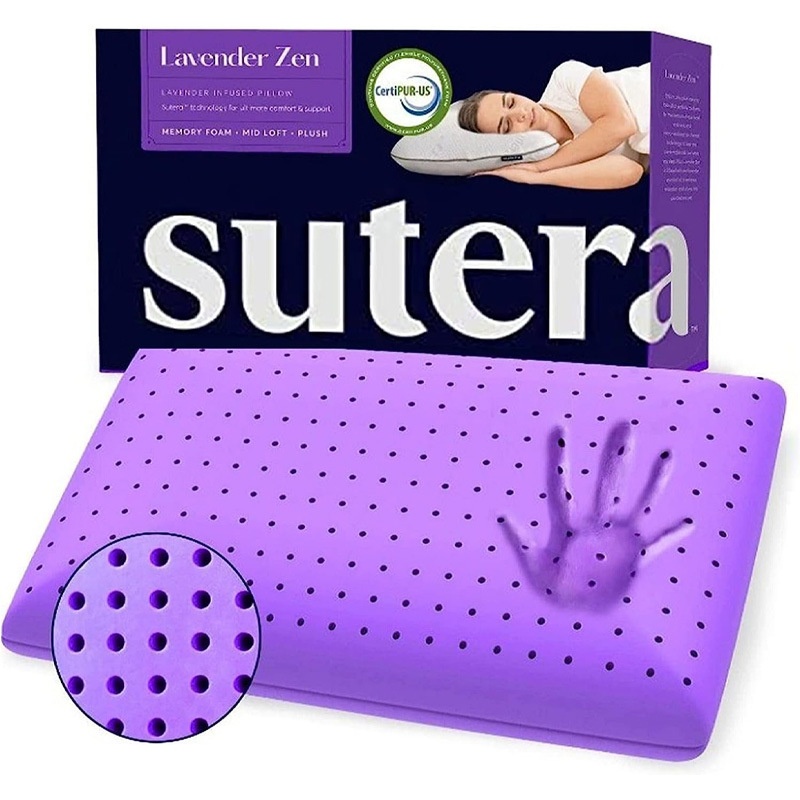 Lavender Memory Foam Breathable Ventilation Pillow