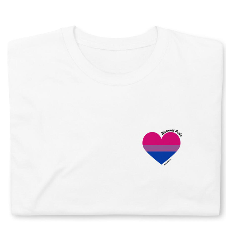 Title 2, T-shirt drapeau de la fierté bisexuelle, impres...