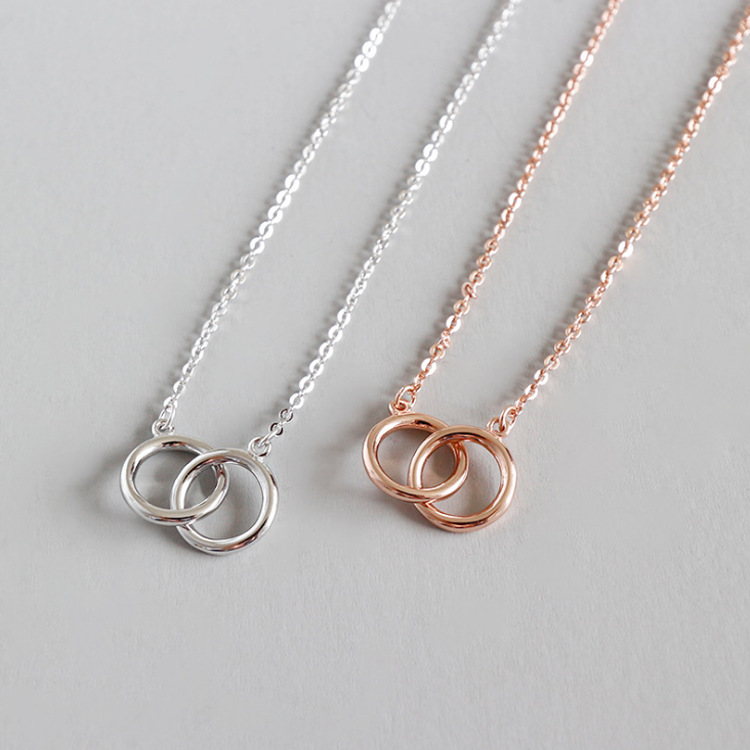 Title 1, Circle double ring necklace