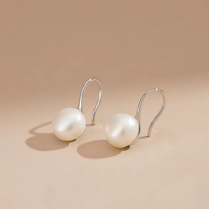 Title 1, Silver Fashion Pearl Earrings For Women