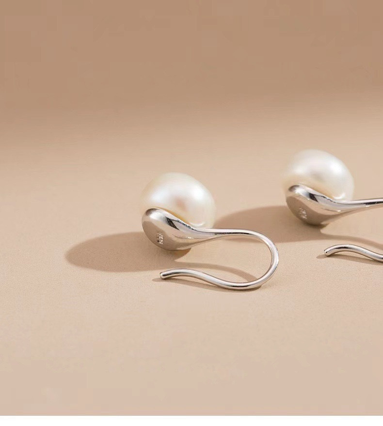 Title 4, Silver Fashion Pearl Earrings For Women