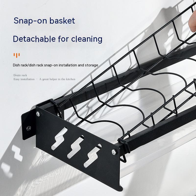 Title 2, Punch-free Kitchen Wall-mounted Dish Rack