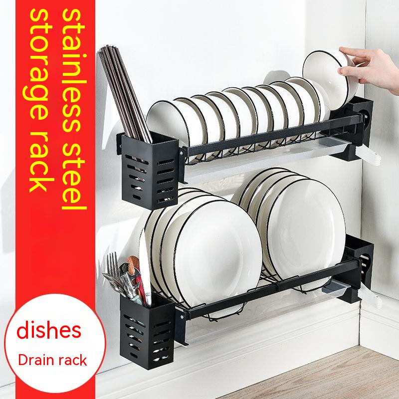 Title 4, Punch-free Kitchen Wall-mounted Dish Rack