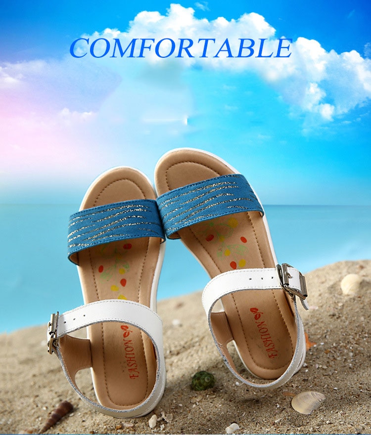 Title 6, Flat heel leather sandals offer all-day comfort...