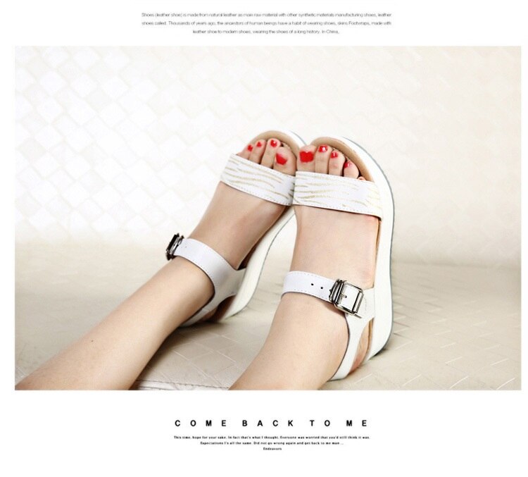 Title 17, Leather sandals flat heel flat heel