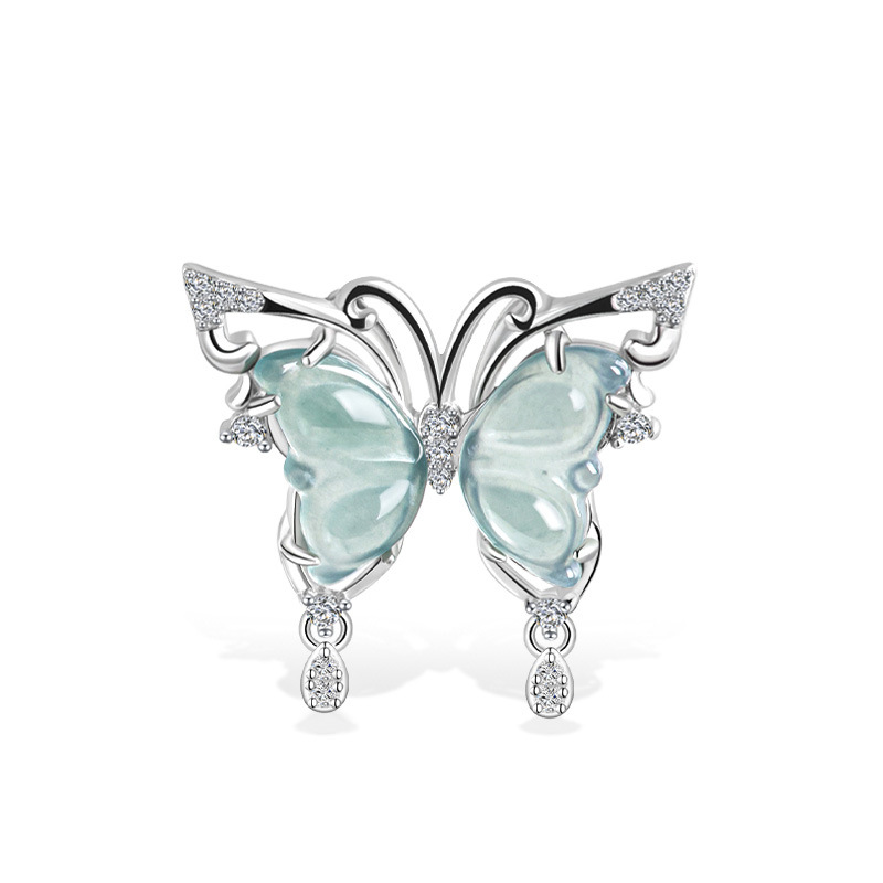 Title 8, Ice Jade Stone S925 Silver Inlay Women