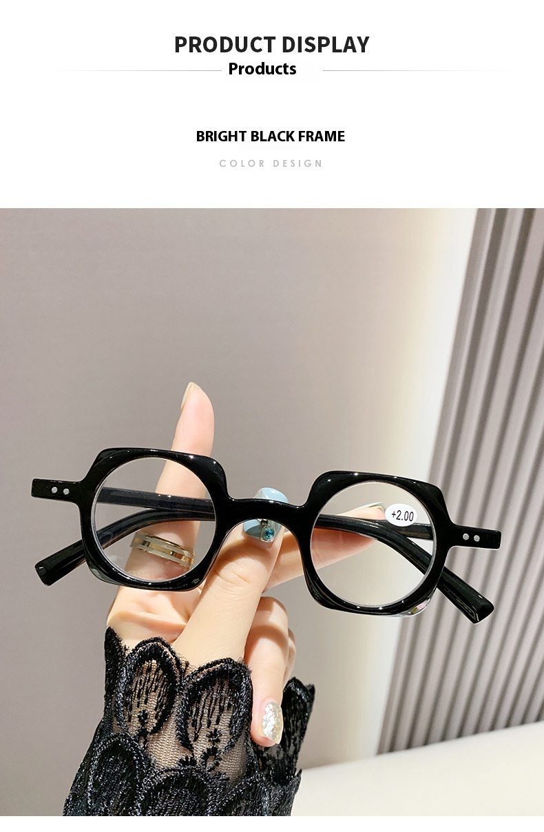 Title 11, Anti-blue Light Retro Frame Presbyopic Glasses ...