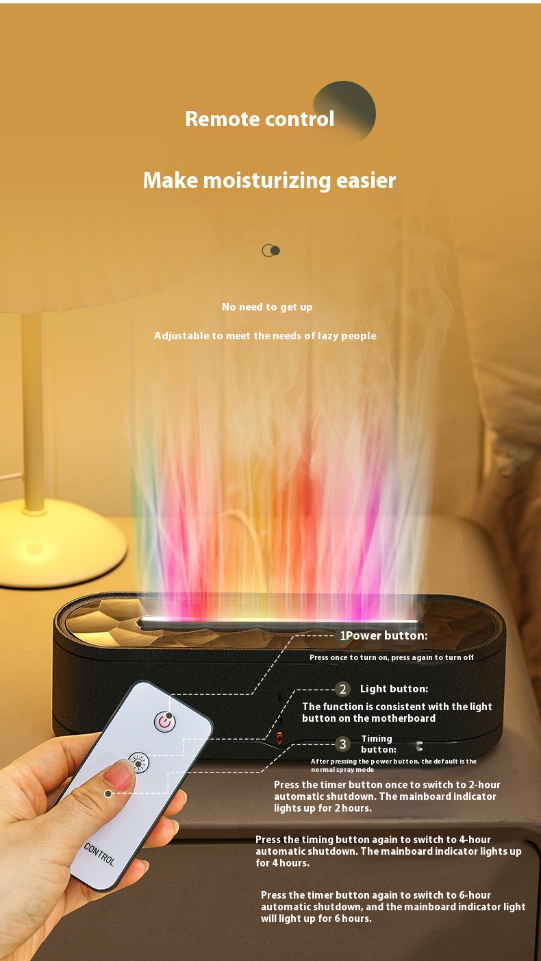 Rainbow Flame Aroma Diffuser - Large Capacity Humidifier | Dream Tech