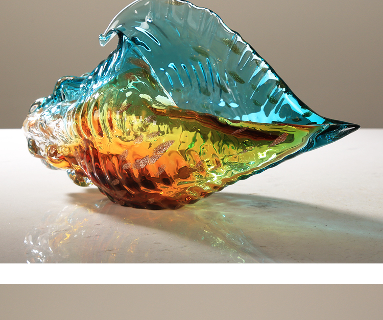 Title 3, Light Luxury Colored Glaze Colorful Conch Decor...