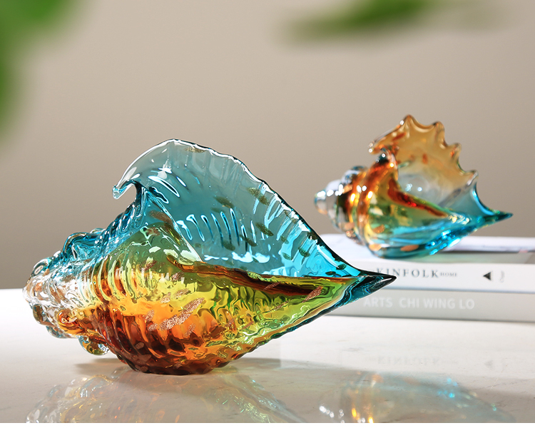 Title 5, Light Luxury Colored Glaze Colorful Conch Decor...