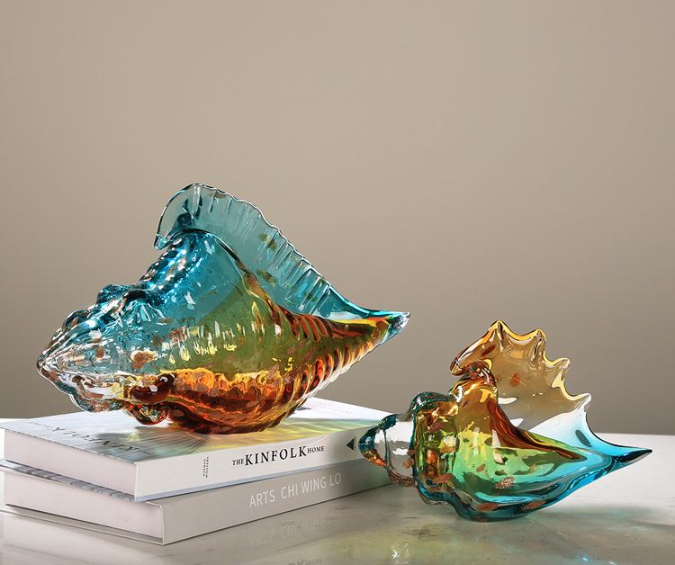 Title 6, Light Luxury Colored Glaze Colorful Conch Decor...