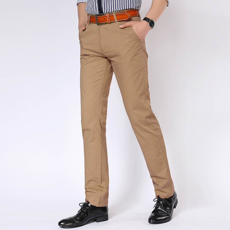 Title 1, Gustavo Beige Elegant Trousers for Men, combini...