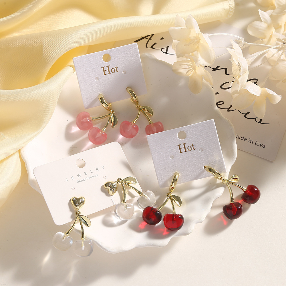 Title 1, Cherry Niche Design Light Luxury Earrings