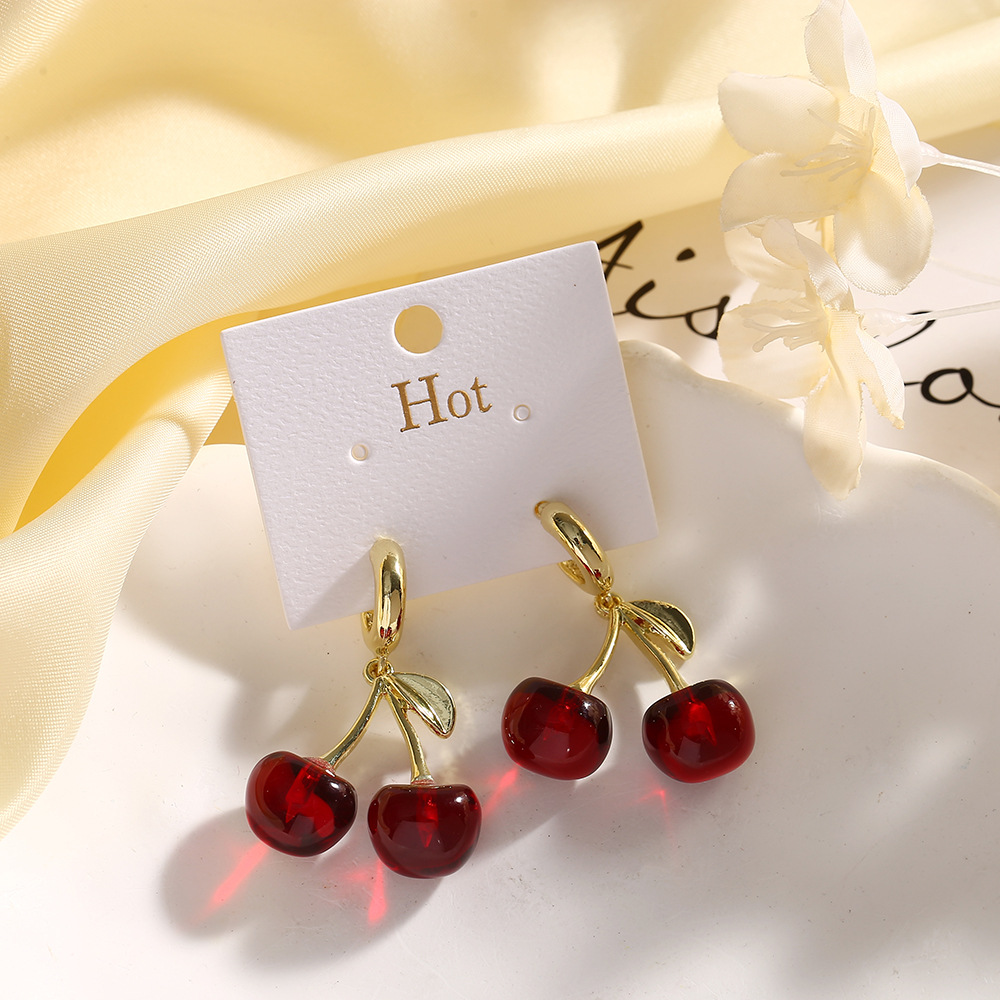 Title 6, Cherry Niche Design Light Luxury Earrings