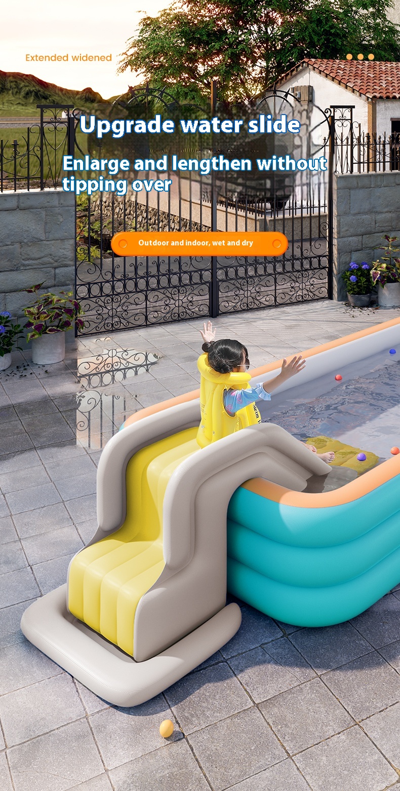 Title 2, Inflatable Slide Can Match Swimming Pool Anti-r...