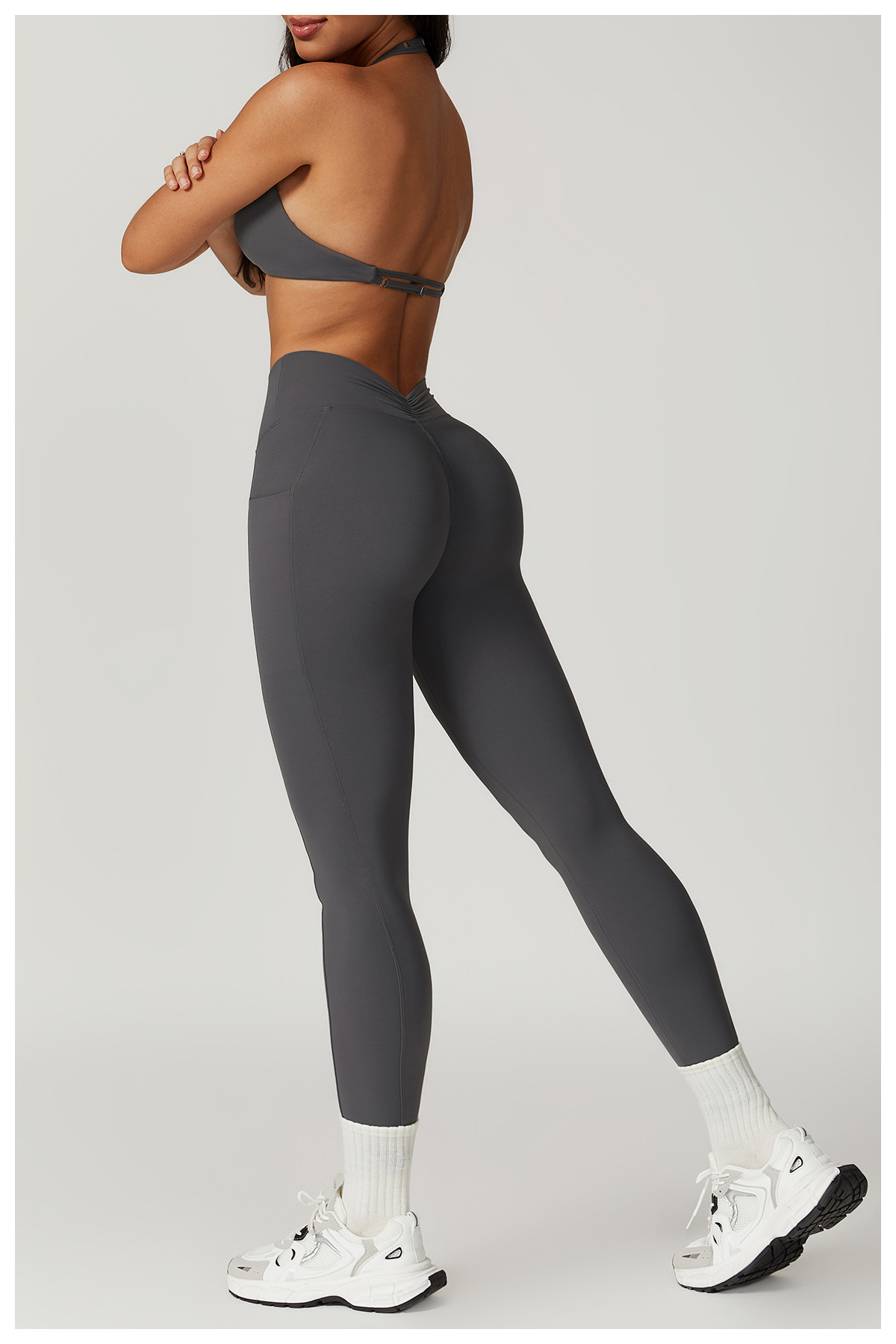 Title 4, Sneldrogende skinny yoga broek met hoge taille,...