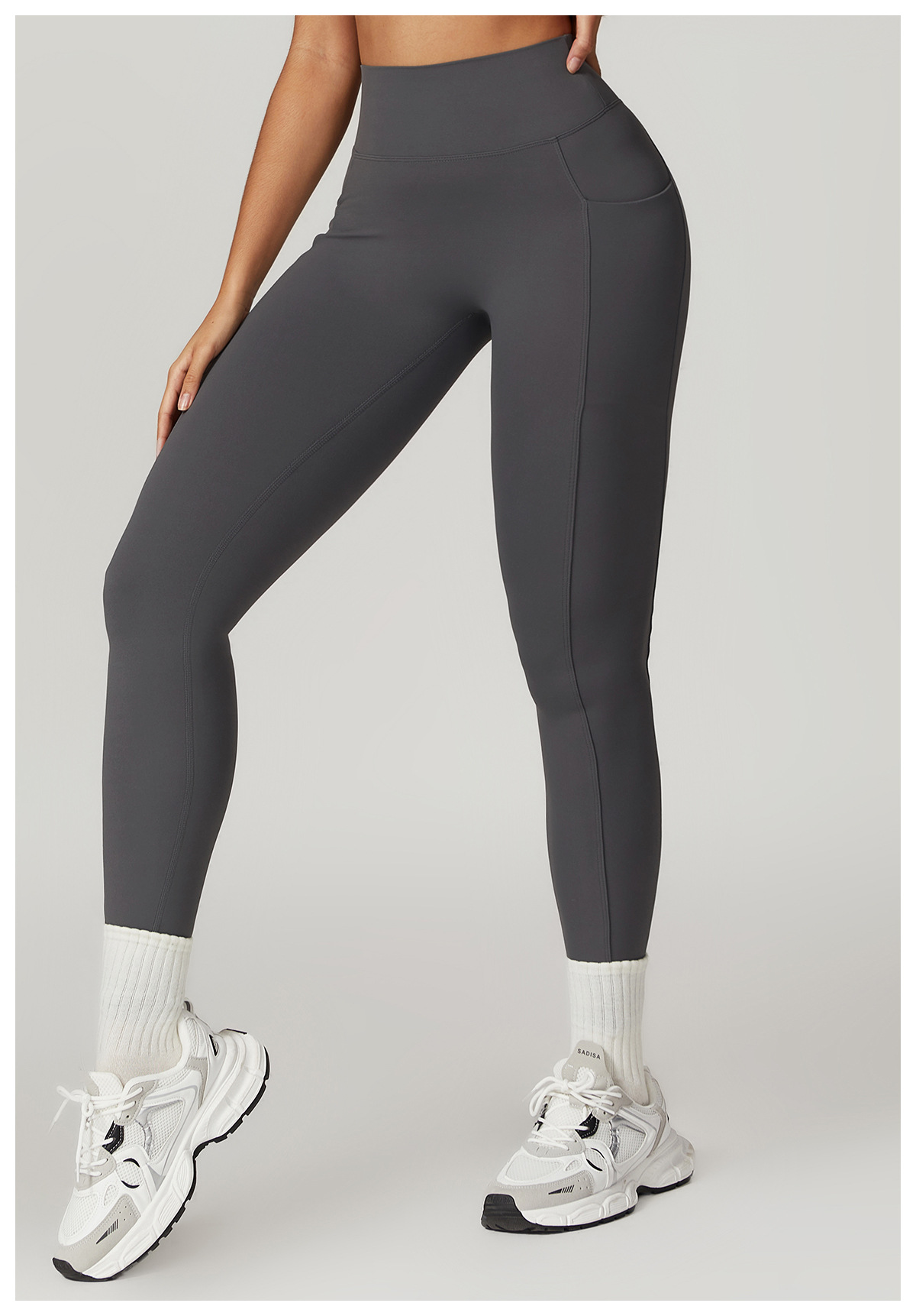 Title 8, Sneldrogende skinny yoga broek met hoge taille,...