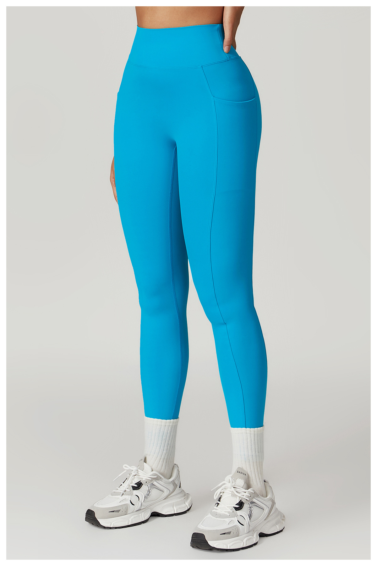 Title 15, Sneldrogende skinny yoga broek met hoge taille,...