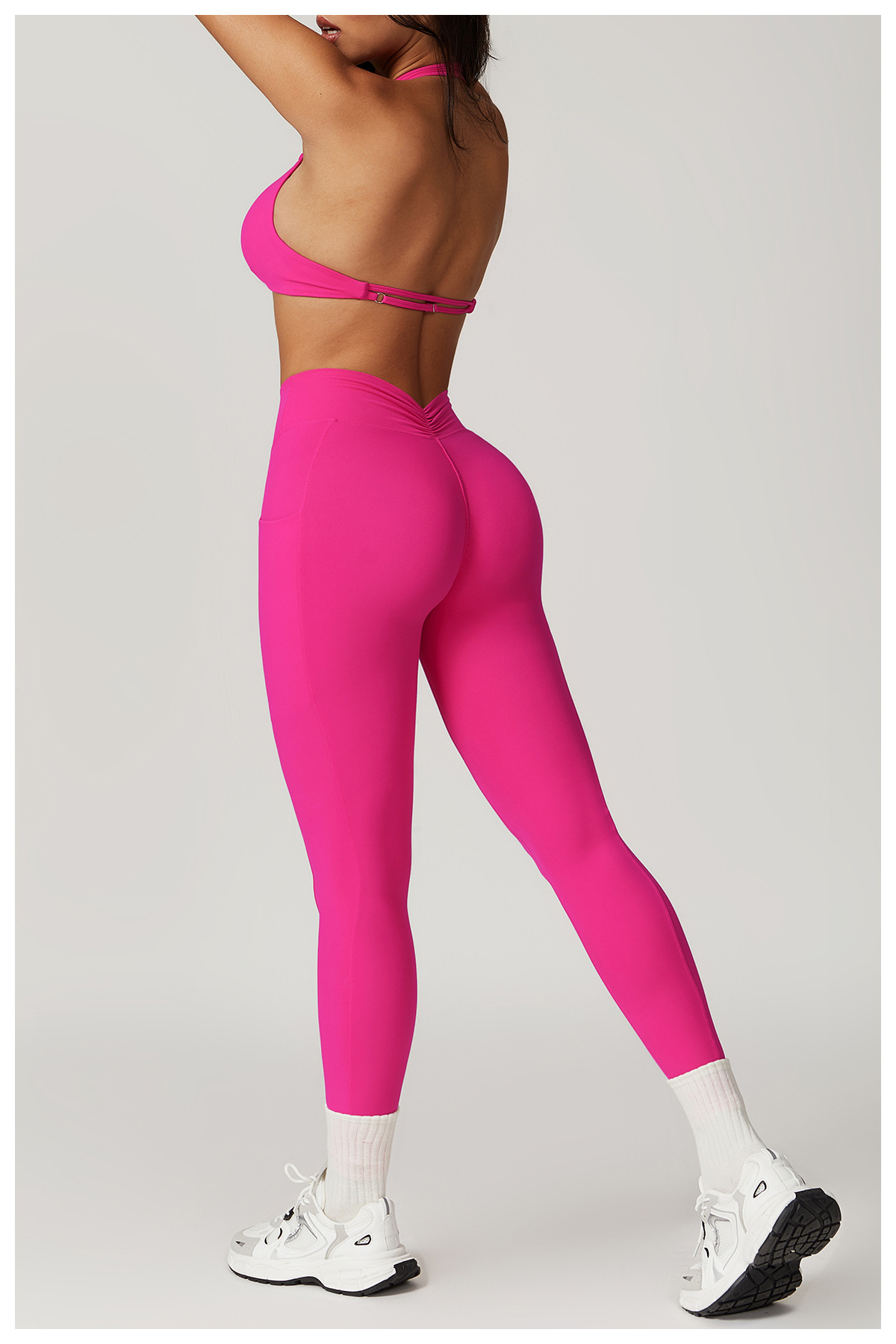 Title 25, Sneldrogende skinny yoga broek met hoge taille,...