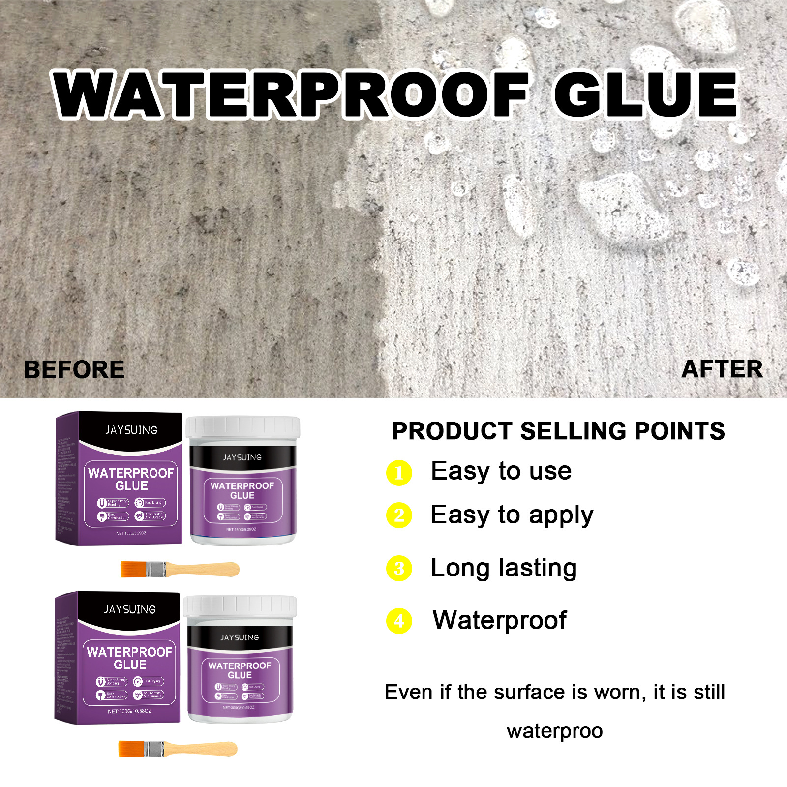 Title 4, Waterproof Leak-repairing Agent Roof Bathroom W...