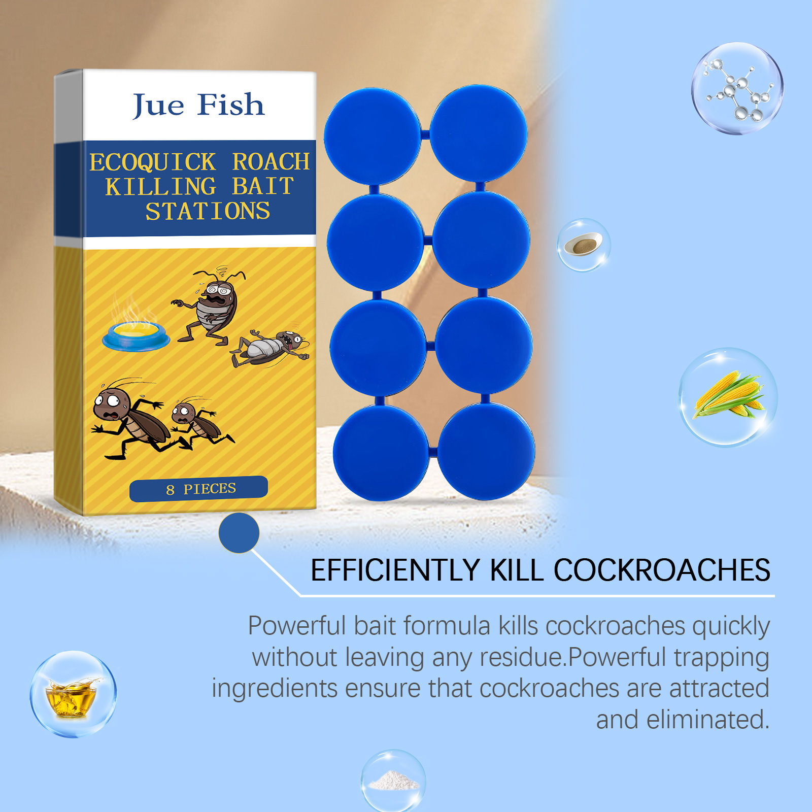 Title 5, Cockroach Bait Stickers Household Kitchen Dormi...