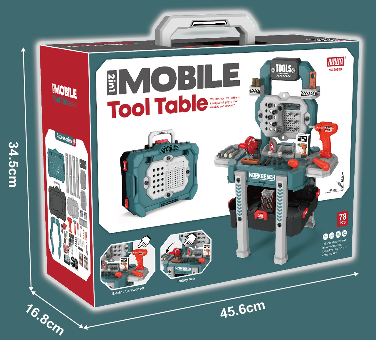 Title 6, Electric Drill Screw Repair Toolbox Toy Set