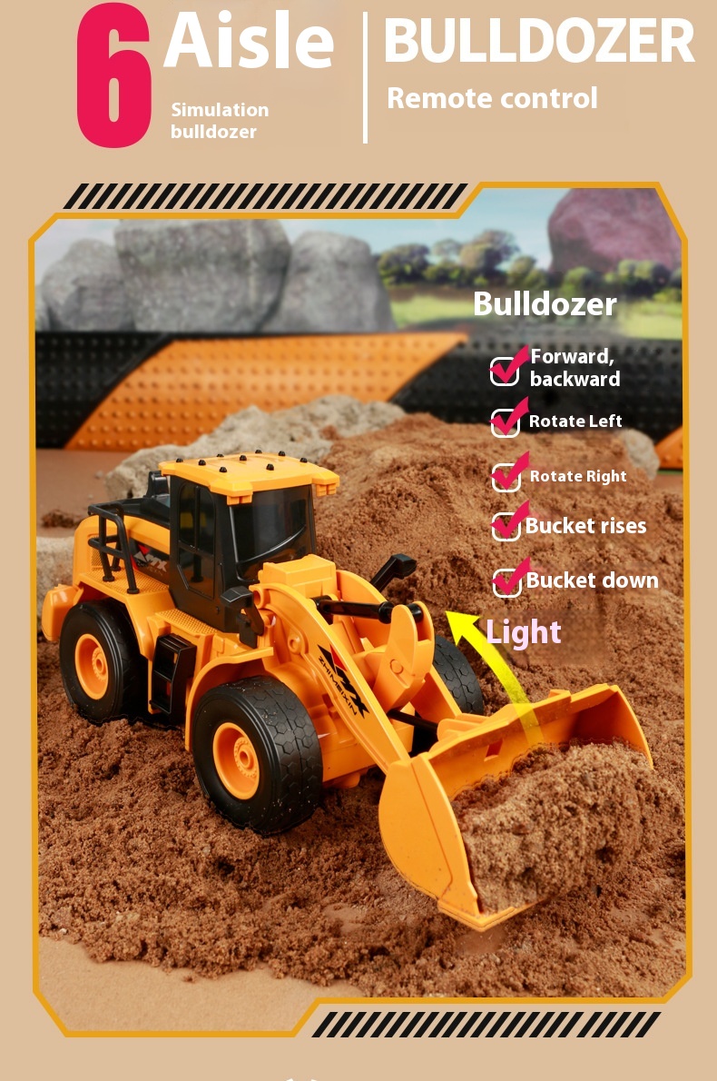 Title 4, Controle remoto sem fio bulldozer infantil de c...