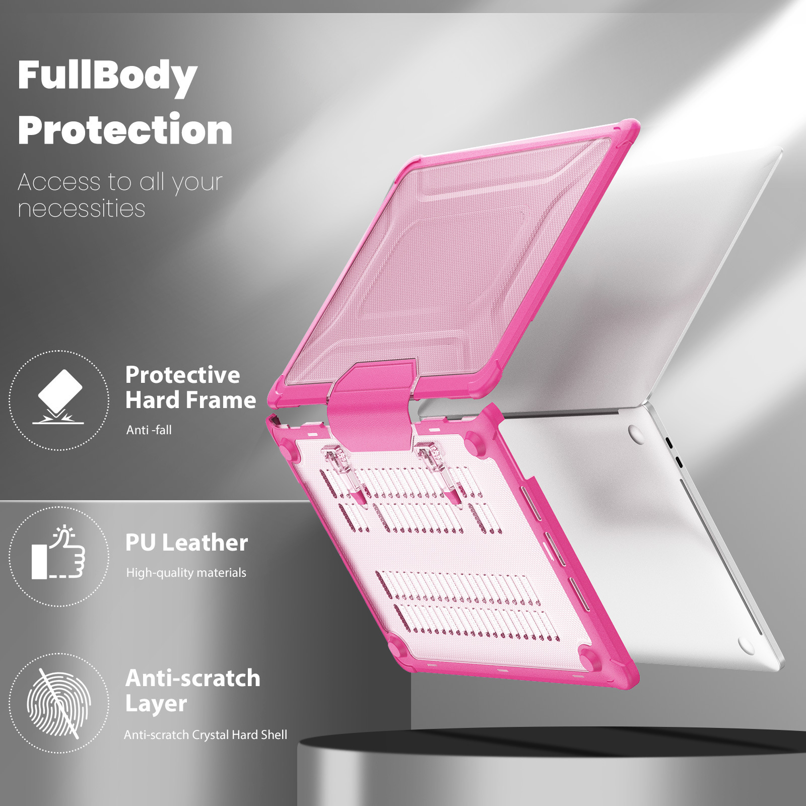 Title 24, Air13 Laptop Case Transparent Frosted Cooling B...