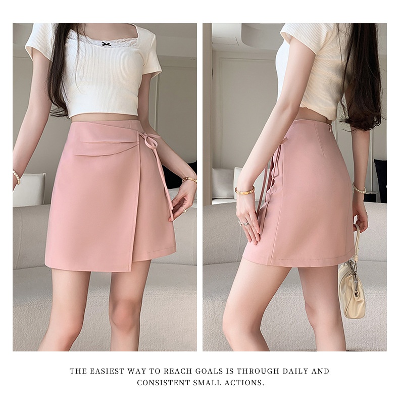 Title 9, Lace-up asymmetric skirt, new Chinese style, pl...