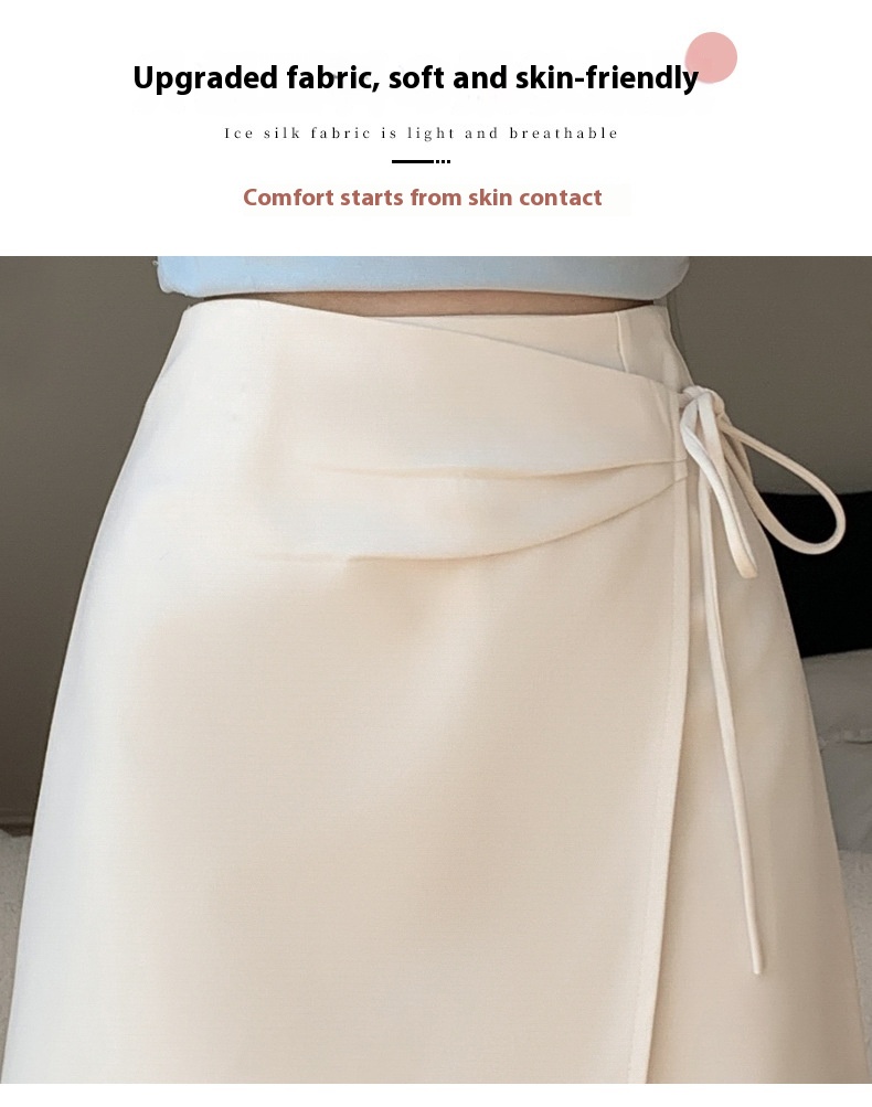 Title 15, Lace-up asymmetric skirt, new Chinese style, pl...