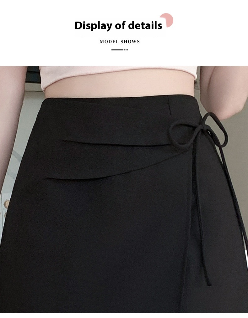 Title 26, Lace-up asymmetric skirt, new Chinese style, pl...