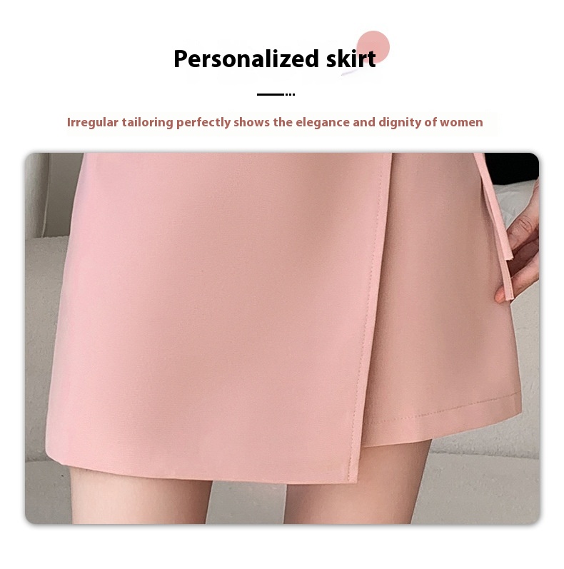 Title 27, Lace-up asymmetric skirt, new Chinese style, pl...